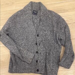 Abercrombie & Fitch Gray Cardigan Sweater